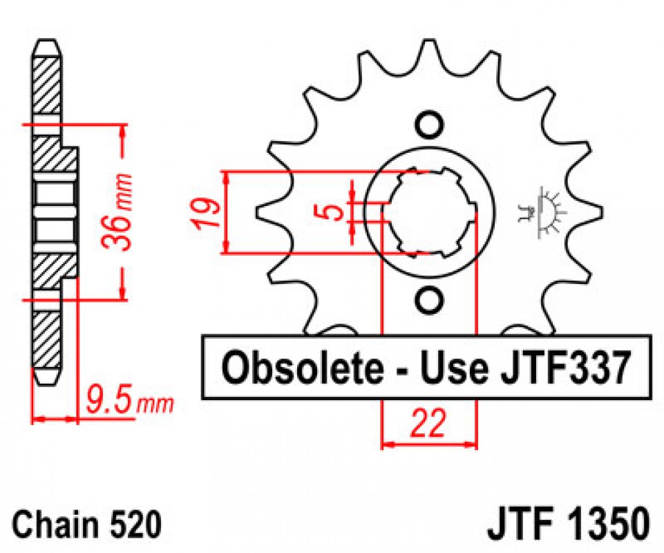 JT lánckerék JTF1350.13