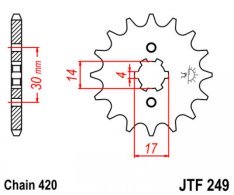 JT lánckerék JTF249.15