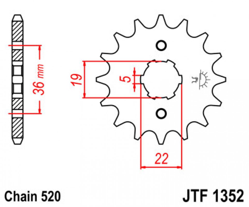 JT lánckerék JTF1352.12