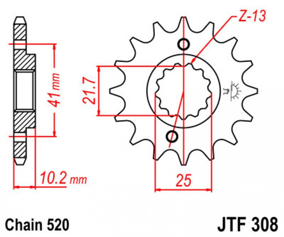 JT lánckerék JTF308.15