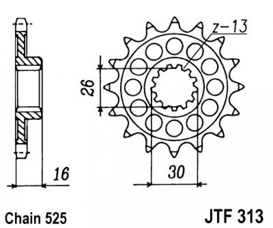 JT lánckerék JTF313.15