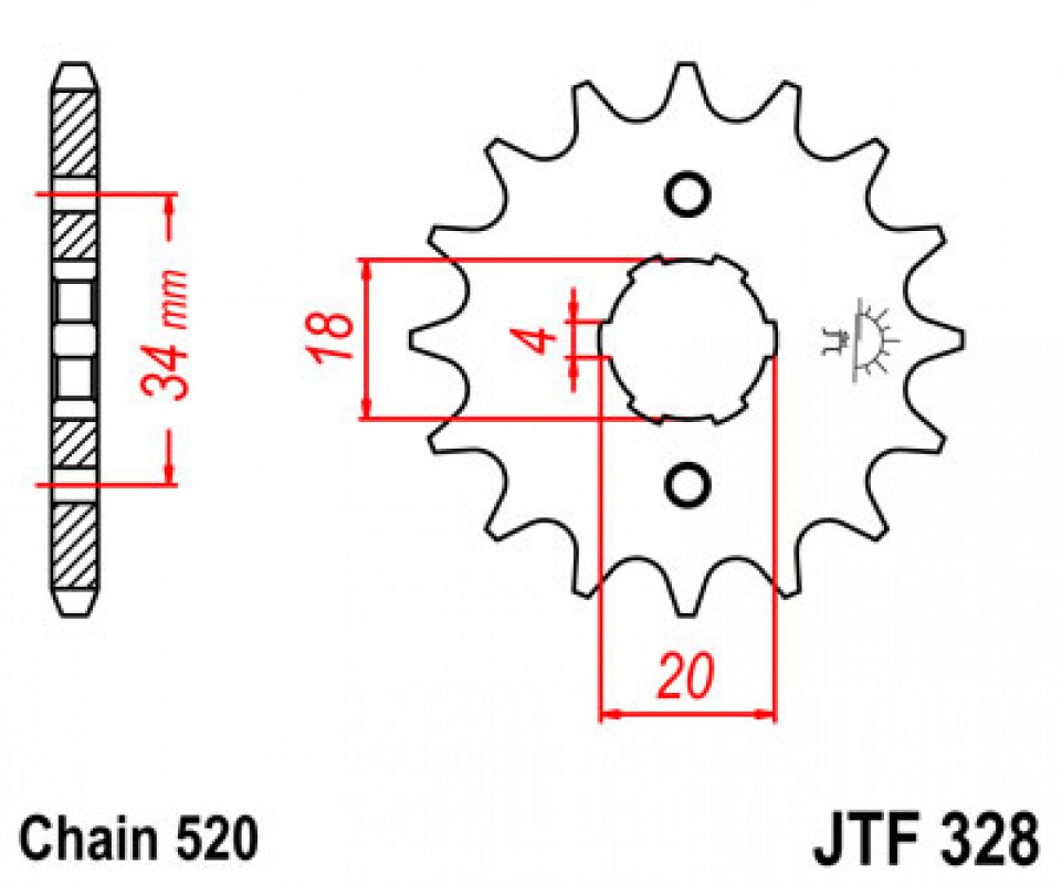 JT lánckerék JTF328.12