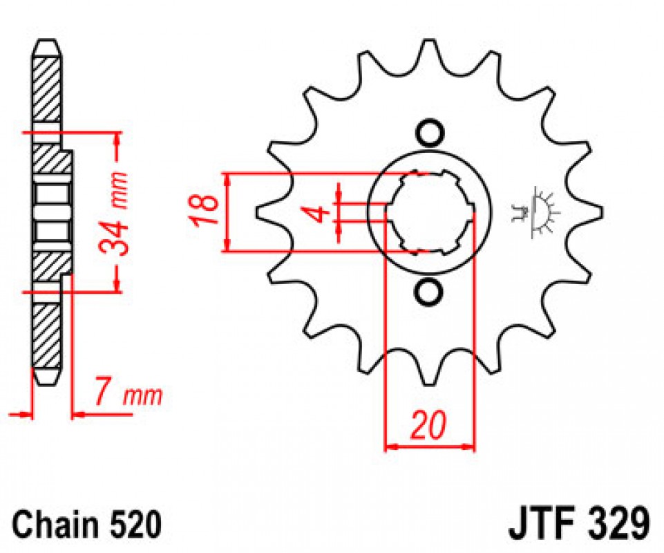 JT lánckerék JTF329.12