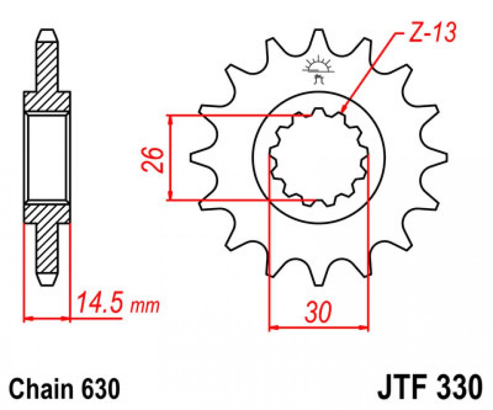 JT lánckerék JTF330.15