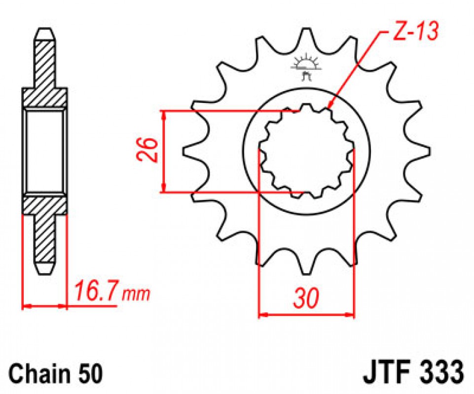 JT lánckerék JTF333.15