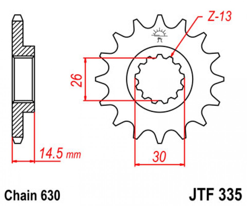 JT lánckerék JTF335.15