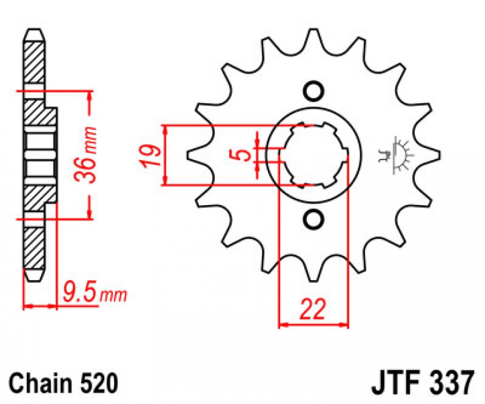 JT lánckerék JTF337.13