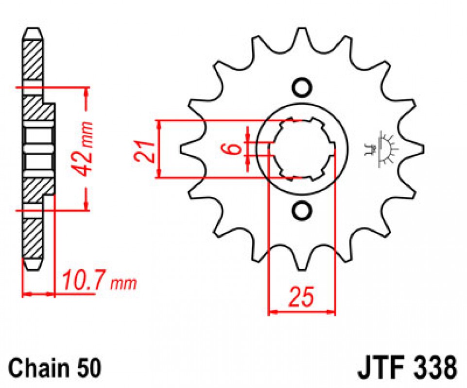 JT lánckerék JTF338.16