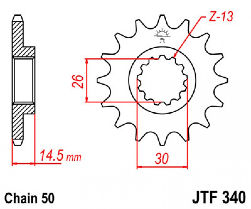 JT lánckerék JTF340.18