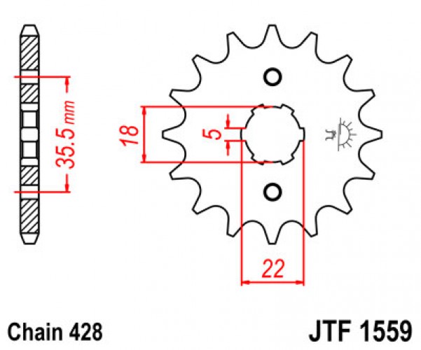 JT lánckerék JTF1559.14