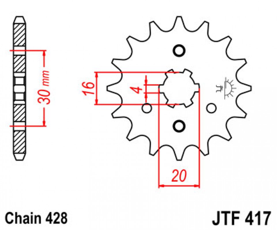 JT lánckerék JTF417.13