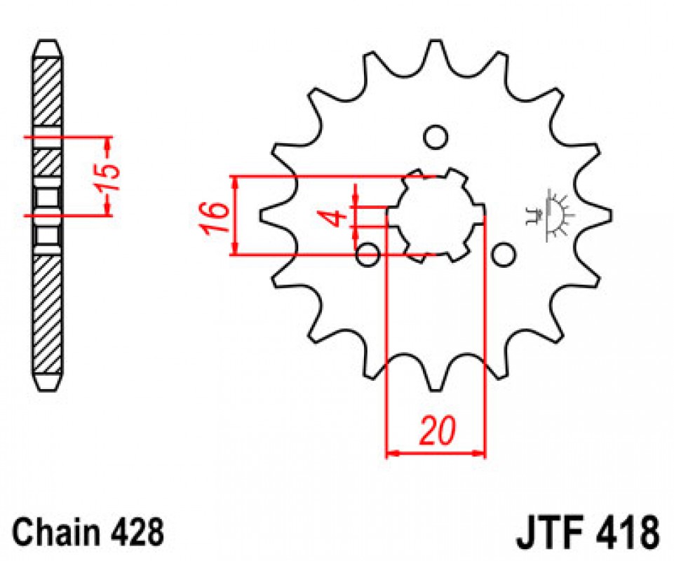 JT lánckerék JTF418.13