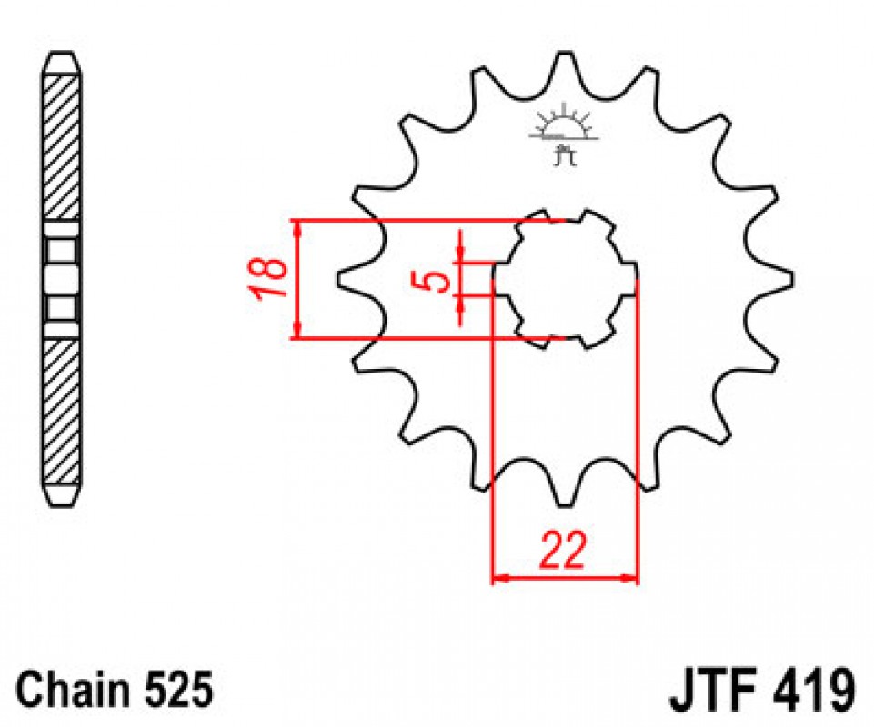 JT lánckerék JTF419.15