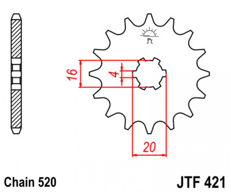 JT lánckerék JTF421.11