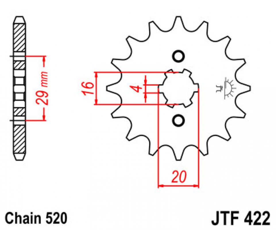 JT lánckerék JTF422.12