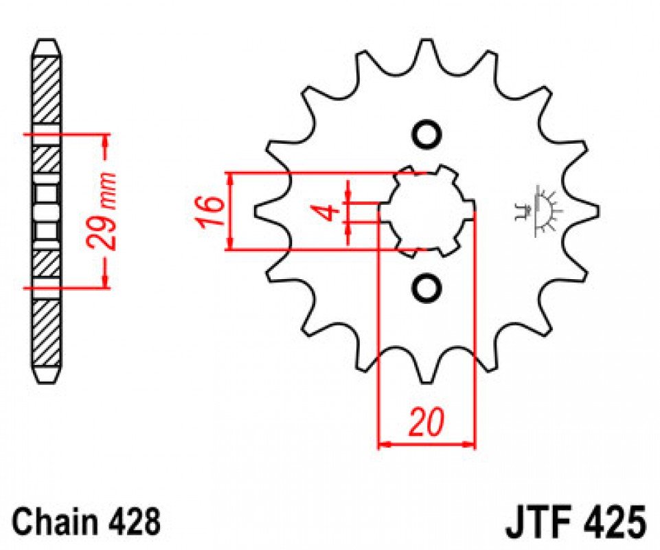 JT lánckerék JTF425.17