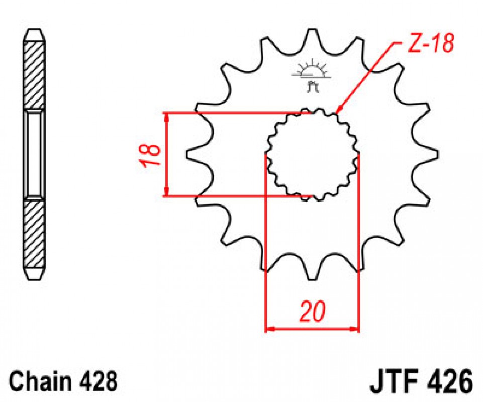 JT lánckerék JTF426.16