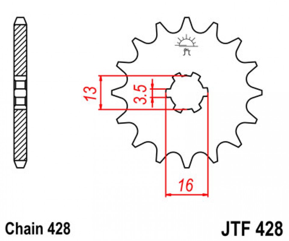 JT lánckerék JTF428.12