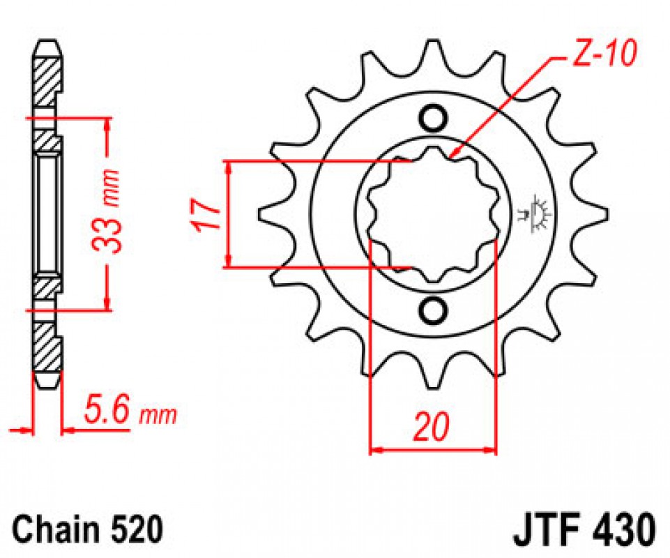 JT lánckerék JTF430.15