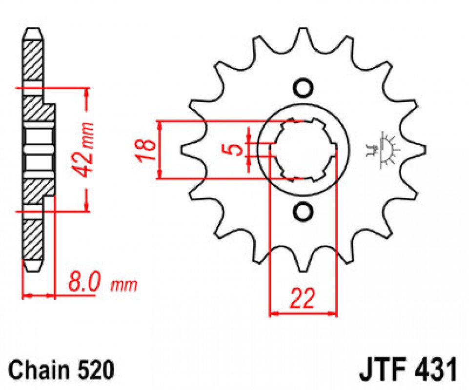 JT lánckerék JTF431.12