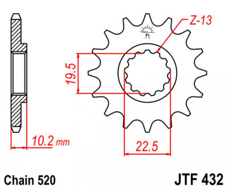 JT lánckerék JTF432.11