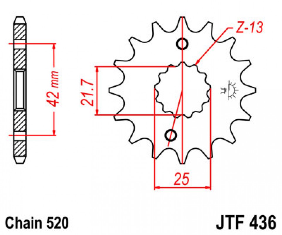 JT lánckerék JTF436.13