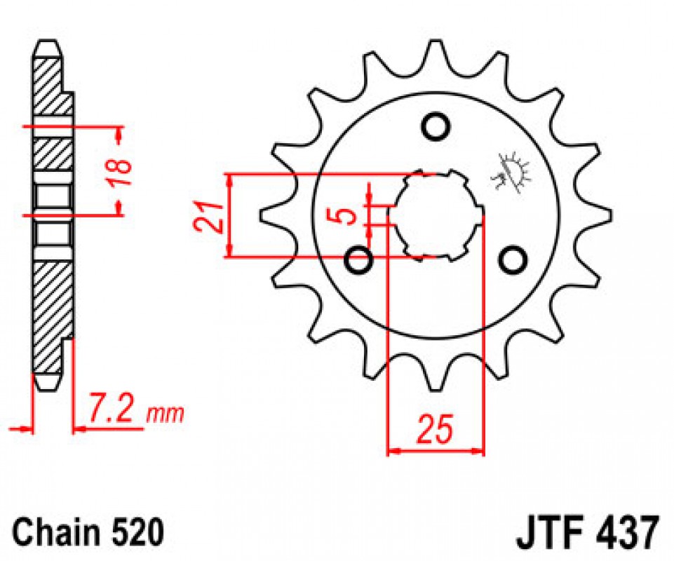 JT lánckerék JTF437.16