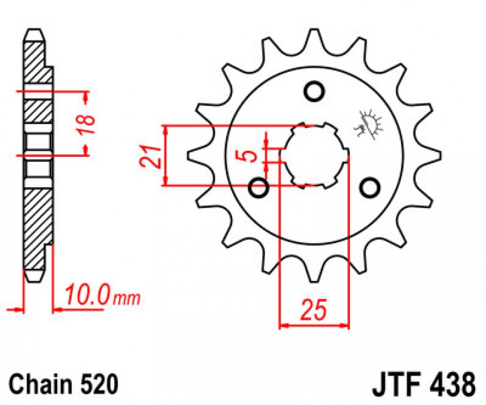 JT lánckerék JTF438.15