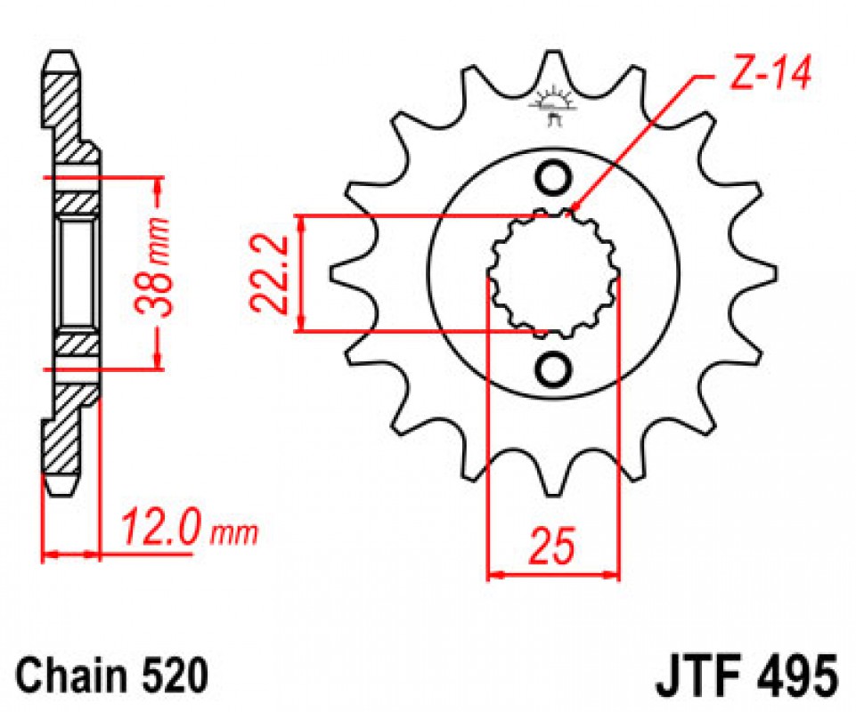 JT lánckerék JTF495.15