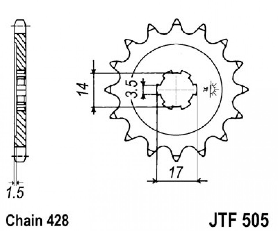 JT lánckerék JTF505.13