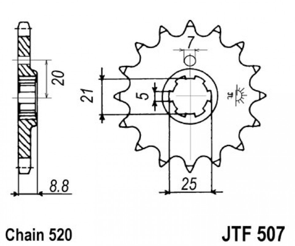 JT lánckerék JTF507.13