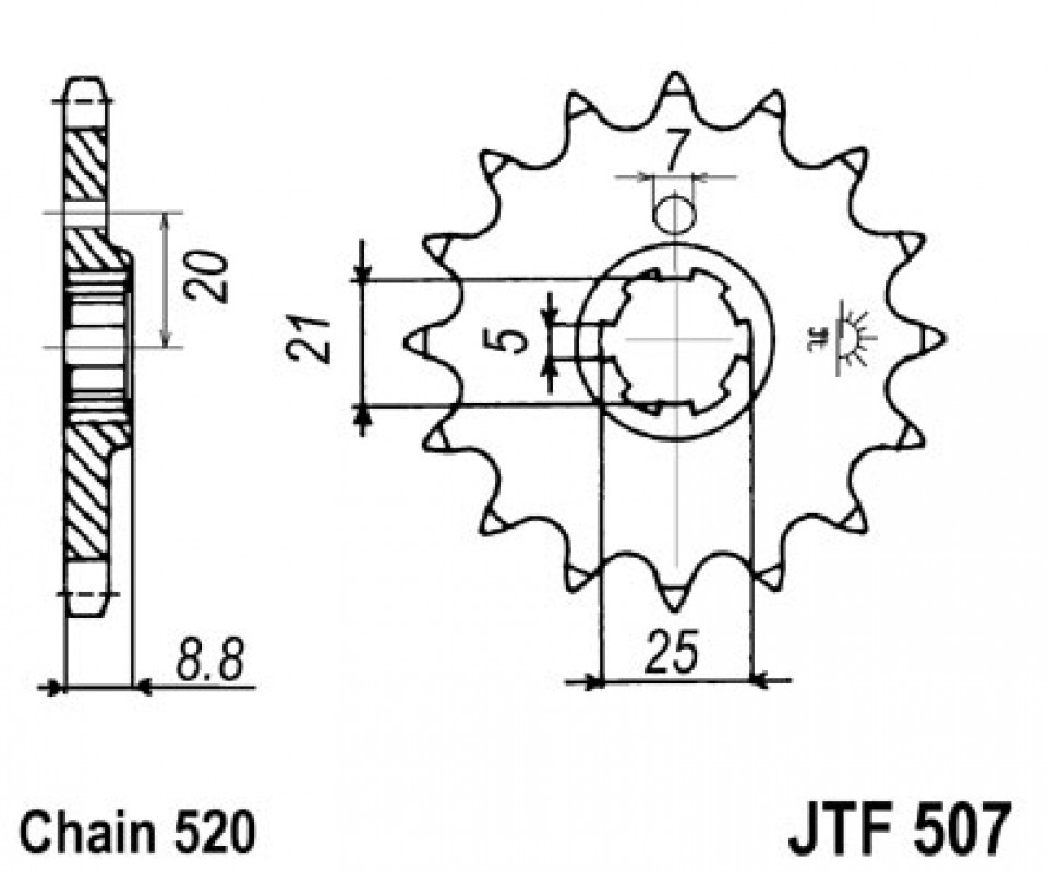 JT lánckerék JTF507.15