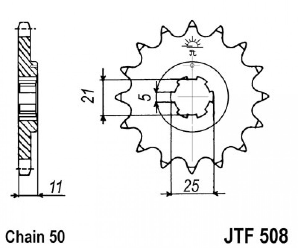 JT lánckerék JTF508.14