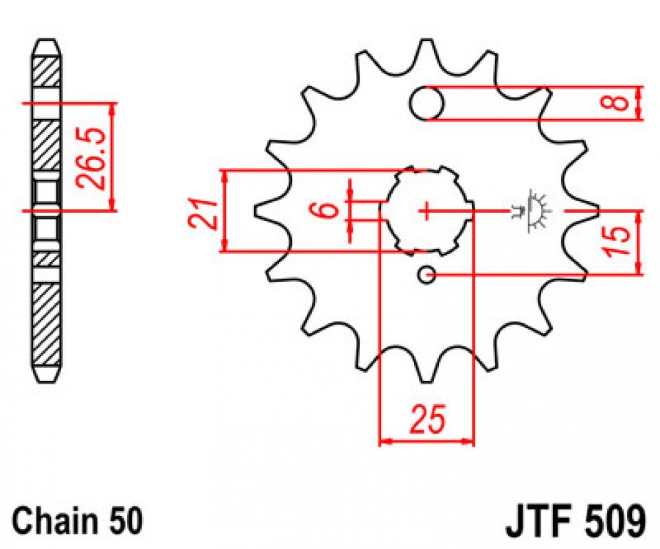 JT lánckerék JTF509.15