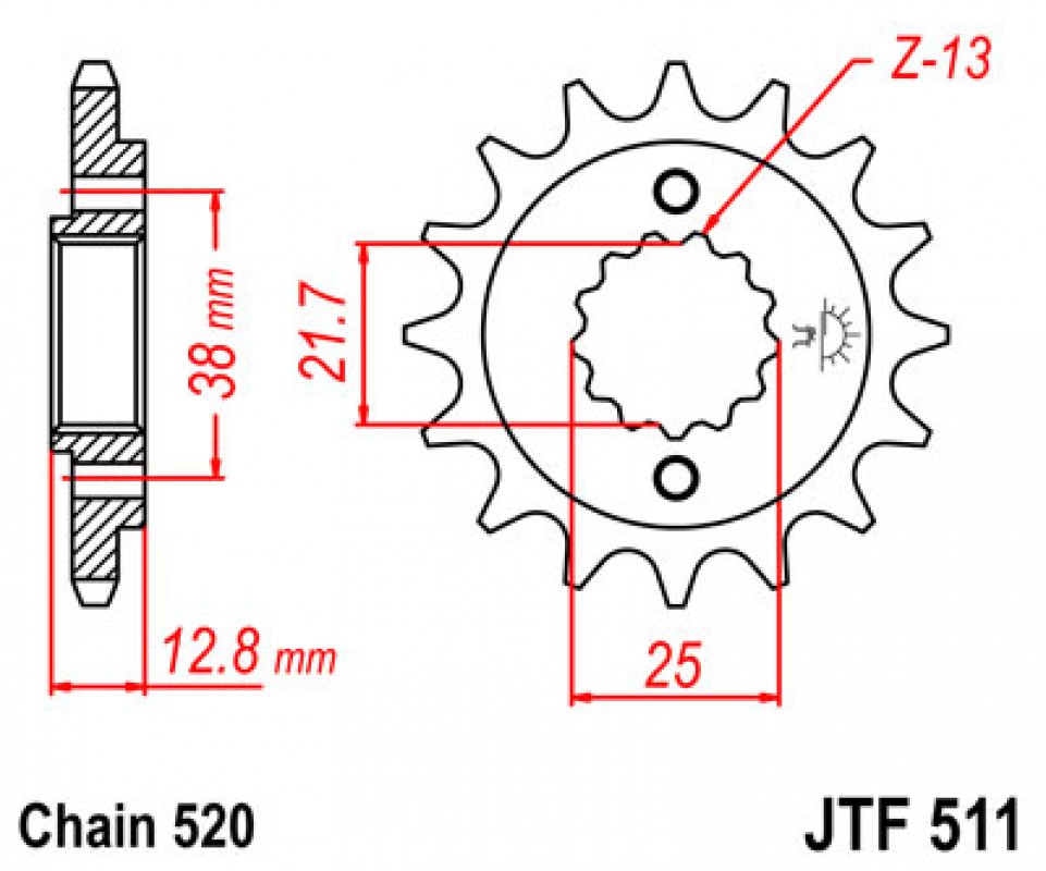 JT lánckerék JTF511.15