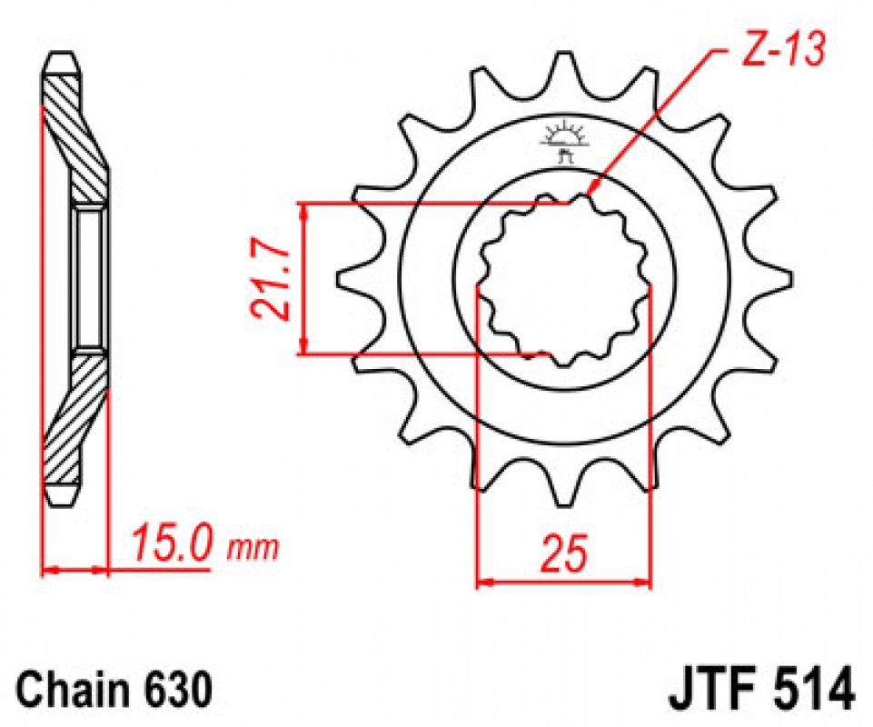 JT lánckerék JTF514.15