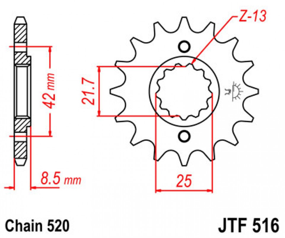JT lánckerék JTF516.16