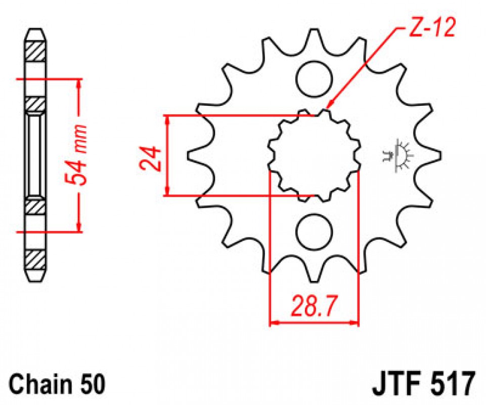 JT lánckerék JTF517.17