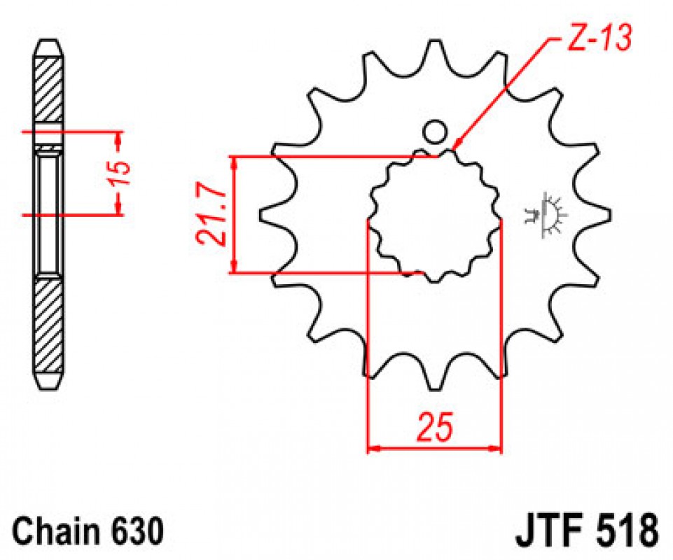 JT lánckerék JTF518.14