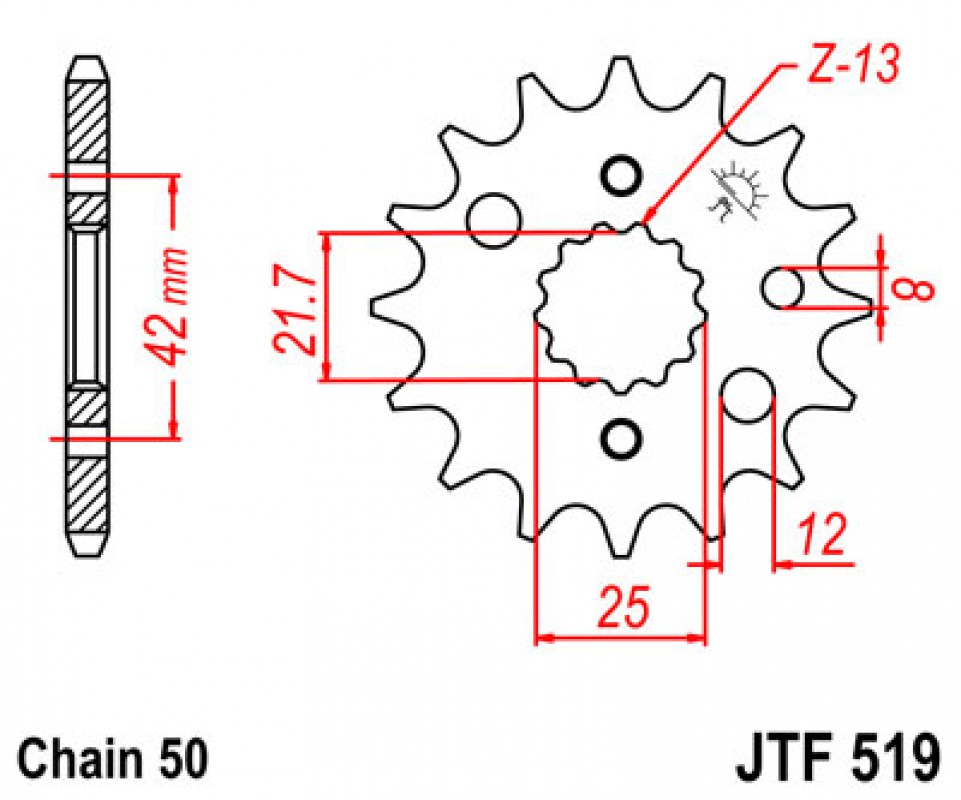 JT lánckerék JTF519.16