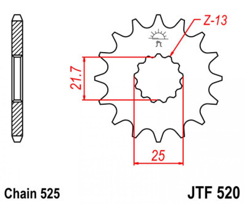 JT lánckerék JTF520.15