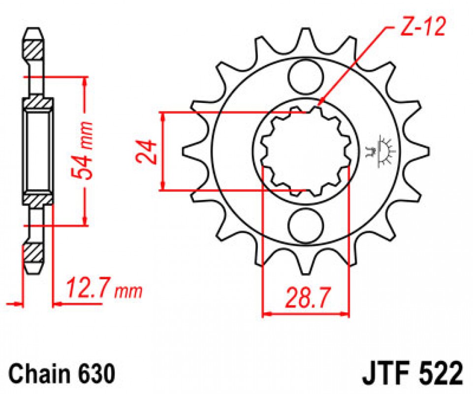 JT lánckerék JTF522.15