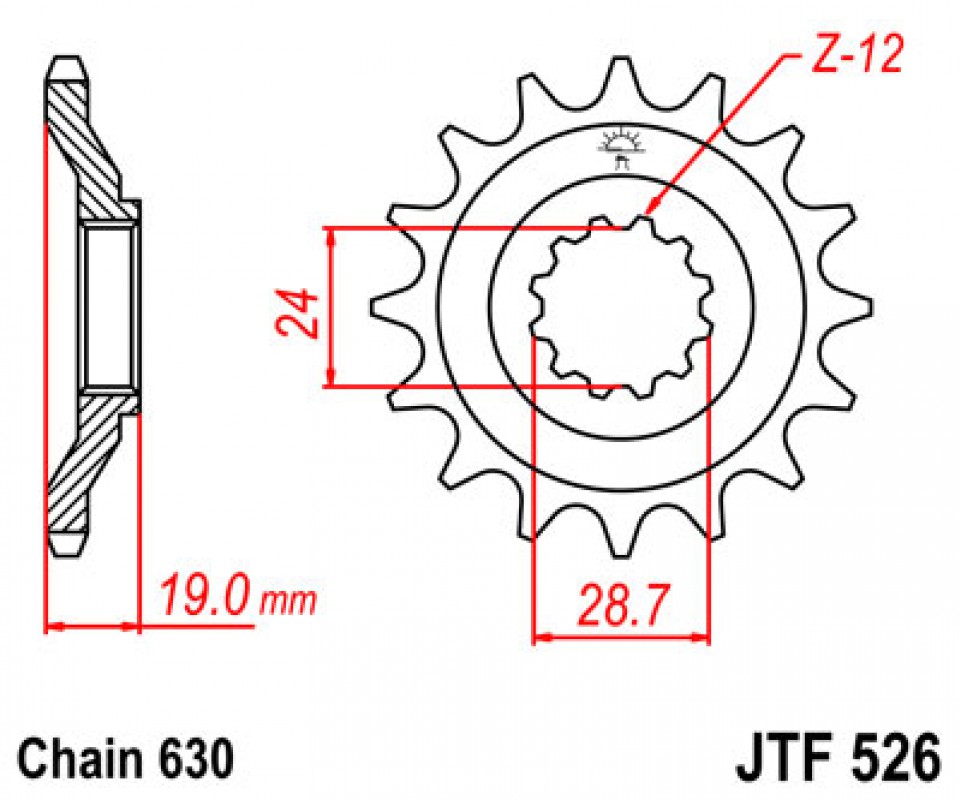 JT lánckerék JTF526.15