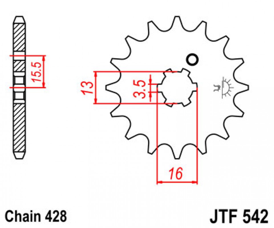 JT lánckerék JTF542.13