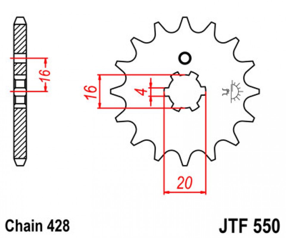 JT lánckerék JTF550.14
