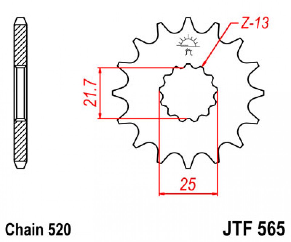 JT lánckerék JTF565.16