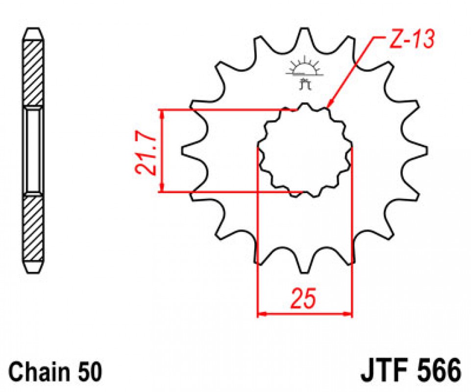 JT lánckerék JTF566.17