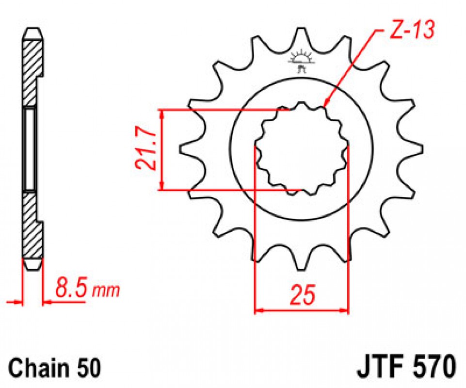 JT lánckerék JTF570.16