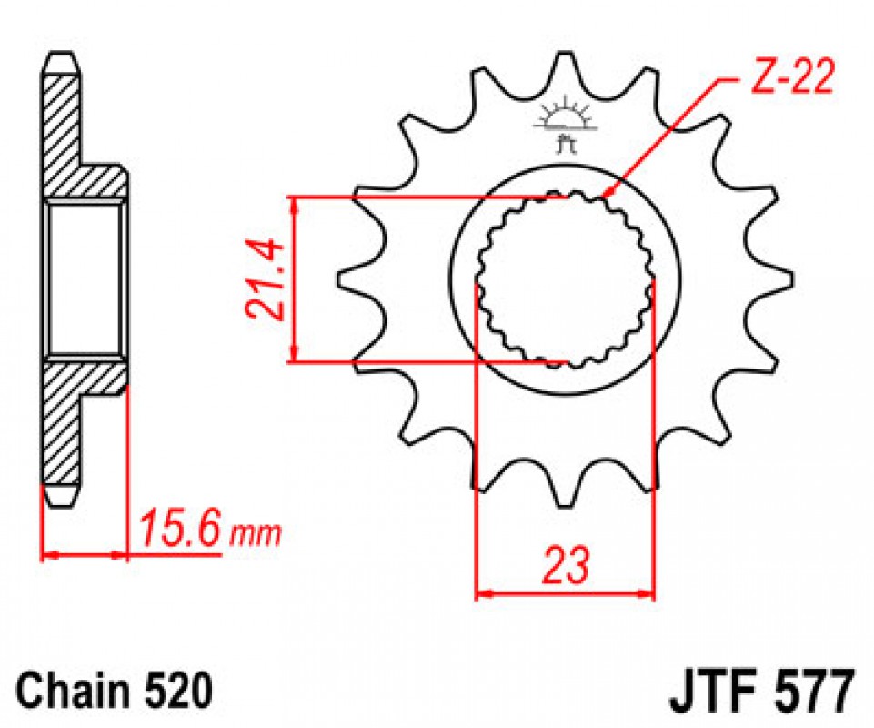 JT lánckerék JTF577.14