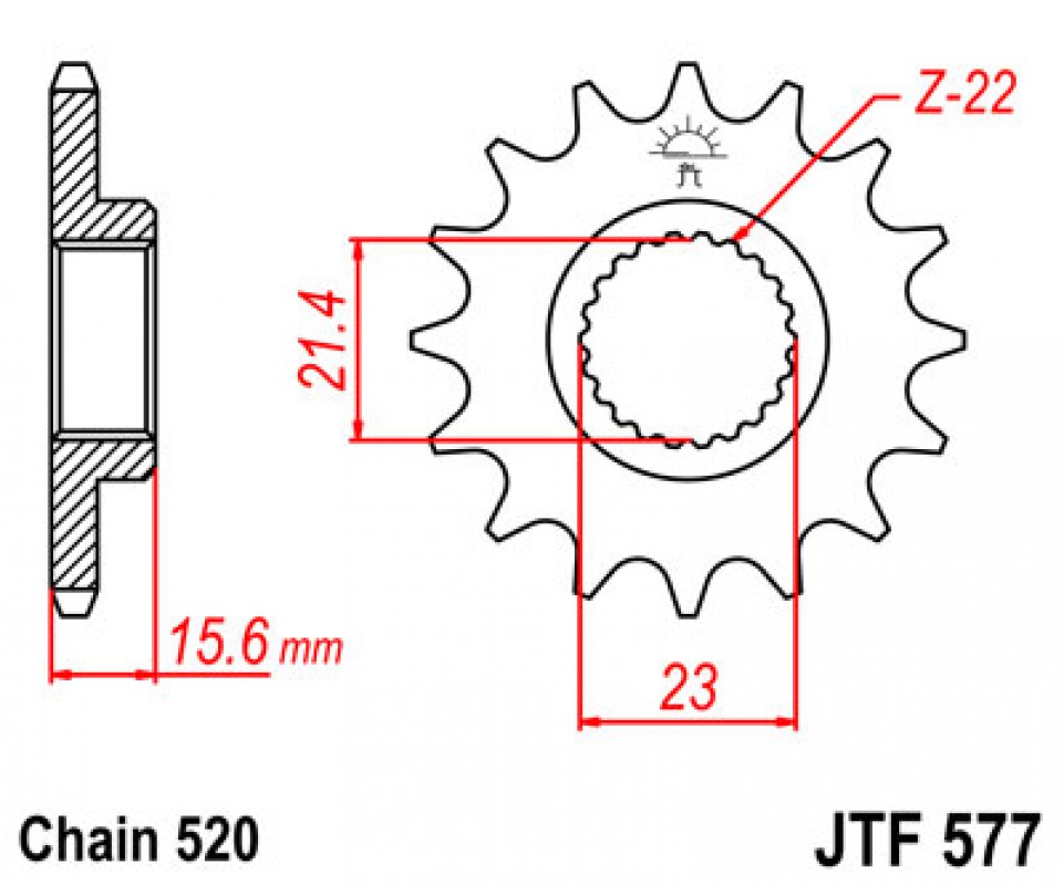 JT lánckerék JTF577.15